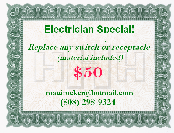 Replace any electrical receptacle special